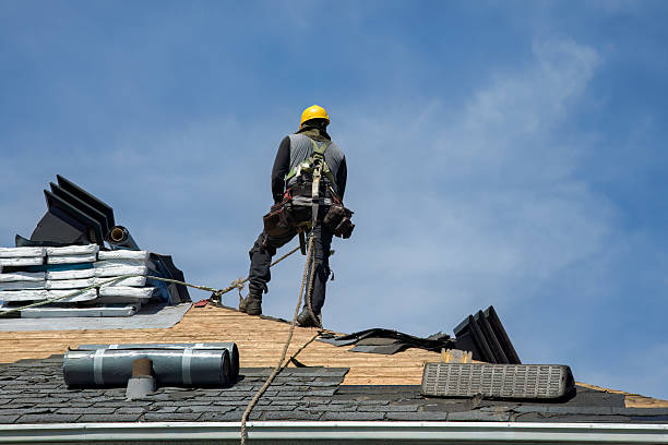 Professional Emergency Roof Repair technician working in Reedsburg, WI